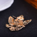 Vintage Mens Crystal Angel Collar Pin Clip Brooch for T-Shirt Jewelry Gold&Black