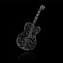 Men Black Enamel Alloy Musical Guitar Brooch Suit Pin Jewelry