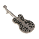 Men Black Enamel Alloy Musical Guitar Brooch Suit Pin Jewelry