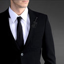 Men Black Enamel Alloy Musical Guitar Brooch Suit Pin Jewelry