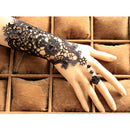 Elegant Women Girls Ladies Lace Bracelet With Ring Wedding Party Supplies Black