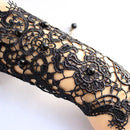 Elegant Women Girls Ladies Lace Bracelet With Ring Wedding Party Supplies Black