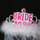 Bride To Be Crown Tiara with White Veil for Hen Night Party Bridal Shower