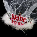 Bride To Be Crown Tiara with White Veil for Hen Night Party Bridal Shower