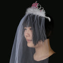 Bride To Be Crown Tiara with White Veil for Hen Night Party Bridal Shower