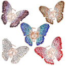 Women Girls Ladies Fashionable Rhinestone Hair Claw Clip Wedding Prom Party Supplies Pink + Red
