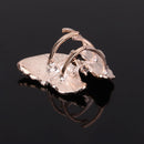 Women Girls Ladies Fashionable Rhinestone Hair Claw Clip Wedding Prom Party Supplies Purple