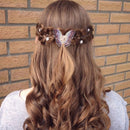 Women Girls Ladies Fashionable Rhinestone Hair Claw Clip Wedding Prom Party Supplies Purple
