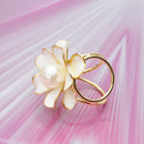 3-Ring Flower Brooch Scarf Clip Buckle Women's Jewelry Flower Brooch Pin