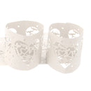 Beautiful Hollow Out Love Letter Heart Pattern LED Tea Light Holders Wedding Christmas Decor White