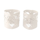 Beautiful Hollow Out Love Letter Heart Pattern LED Tea Light Holders Wedding Christmas Decor White