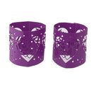 Beautiful Hollow Out Love Letter Heart Pattern LED Tea Light Holders Wedding Christmas Decor Dark Purple