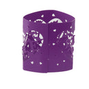 Beautiful Hollow Out Love Letter Heart Pattern LED Tea Light Holders Wedding Christmas Decor Dark Purple