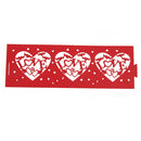 Beautiful Hollow Out Love Letter Heart Pattern LED Tea Light Holders Wedding Christmas Decor Red