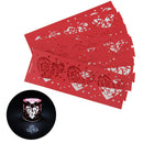 Beautiful Hollow Out Love Letter Heart Pattern LED Tea Light Holders Wedding Christmas Decor Red