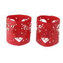 Beautiful Hollow Out Love Letter Heart Pattern LED Tea Light Holders Wedding Christmas Decor Red