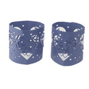 Beautiful Hollow Out Love Letter Heart Pattern LED Tea Light Holders Wedding Christmas Decor Blue