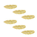 6 x DIY Jewelry Making Filigree Leaf Branch Golden Charm Pendants Home Decor