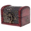 Wooden Vintage Treasure Chest Jewellery Bracelet Storage Box Case Organiser