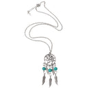 Silver Dream Catcher Pendant Necklace Fashion Feather Tassel Necklace Jewelry