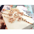 Women Love Drill Pearl Crystal Hair Clip Pin Barrette Hair Decor Hair Accessories Gold White