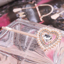 Women Love Drill Pearl Crystal Hair Clip Pin Barrette Hair Decor Hair Accessories Gold White