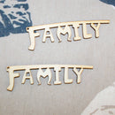 10pcs Family Words Letters Wooden Shape Craft Scrapbooking Embellishments