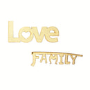 10pcs Family Words Letters Wooden Shape Craft Scrapbooking Embellishments
