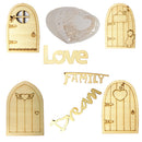 10pcs Family Words Letters Wooden Shape Craft Scrapbooking Embellishments