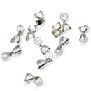 20pcs 8mm Silver Pinch Bail Pendant Connectors Clasps DIY Jewelry Findings