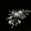 Wedding Prom Bridal Hair Comb Flower Crystal Pearl Headpiece Hair Accessory