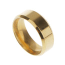 Men Women Elegant Comfortable Finger Ring Couple Wedding Band US Size 8 Gold