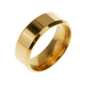 Men Women Elegant Comfortable Finger Ring Couple Wedding Band US Size 8 Gold