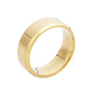 Men Women Elegant Comfortable Finger Ring Couple Wedding Band US Size 8 Gold