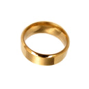 Men Women Elegant Comfortable Finger Ring Couple Wedding Band US Size 9 Gold 7.8mm