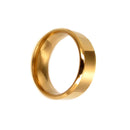 Men Women Elegant Comfortable Finger Ring Couple Wedding Band US Size 9 Gold 7.8mm
