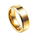 Men Women Elegant Comfortable Finger Ring Couple Wedding Band US Size 9 Gold 7.8mm