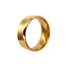 Men Women Elegant Comfortable Finger Ring Couple Wedding Band US Size 10 Gold 7.8mm
