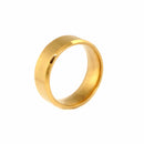 Men Women Elegant Comfortable Finger Ring Couple Wedding Band US Size 10 Gold 7.8mm