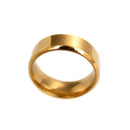 Men Women Elegant Comfortable Finger Ring Couple Wedding Band US Size 10 Gold 7.8mm