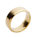 Men Women Elegant Comfortable Finger Ring Couple Wedding Band US Size 10 Gold 7.8mm