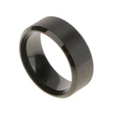 Men Women Elegant Comfortable Finger Ring Couple Wedding Band US Size 7 Black 7.8mm