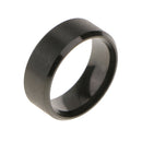 Men Women Elegant Comfortable Finger Ring Couple Wedding Band US Size 7 Black 7.8mm