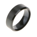 Men Women Elegant Comfortable Finger Ring Couple Wedding Band US Size 9 Black 7.8mm