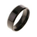 Men Women Elegant Comfortable Finger Ring Couple Wedding Band US Size 11 Black 7.8mm