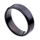 Men Women Elegant Comfortable Finger Ring Couple Wedding Band US Size 12 Black 7.8mm