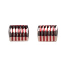 Men Fashionable Business Suit Wedding Party Suit Clothing Shirt Charms Decor Cufflinks Wedding Groom Gift Pack of 2PCS Silver+Red