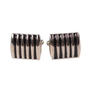 Men Fashionable Business Suit Wedding Party Suit Clothing Shirt Charms Decor Cufflinks Wedding Groom Gift Pack of 2PCS Silver Black
