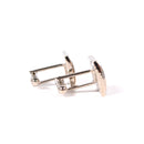 Men Fashionable Business Suit Wedding Party Suit Clothing Shirt Charms Decor Cufflinks Wedding Groom Gift Pack of 2PCS Silver Black