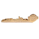 Metal Copper Mens Luxury Fashion Ship Cruise Simple Necktie Clips Bar Gold